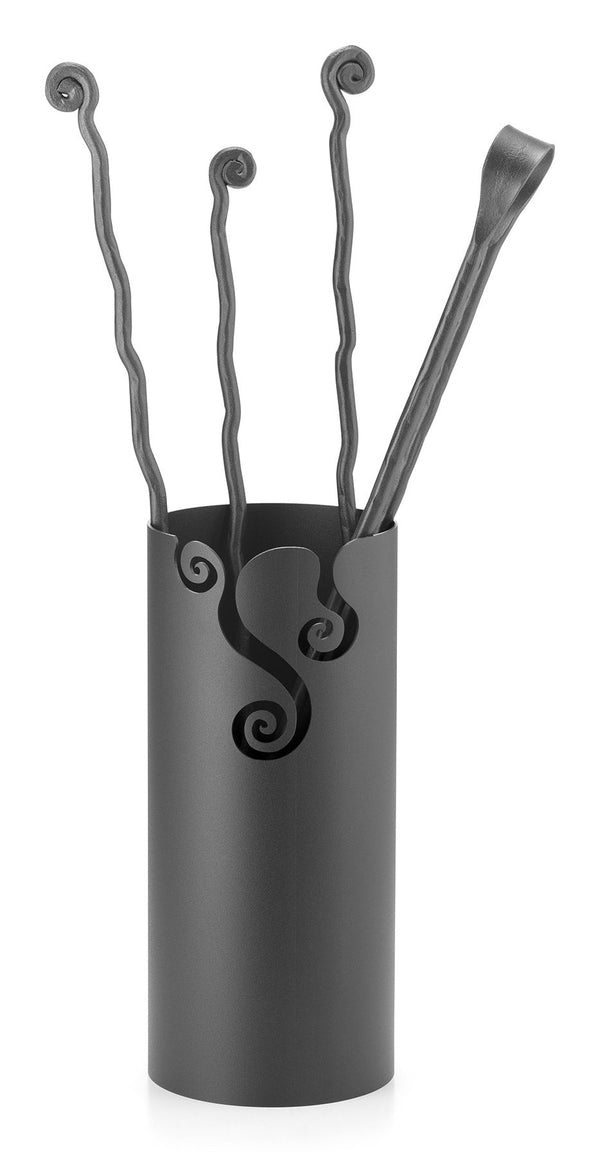 Set Camino 4 Pezzi con Barilotto Ø15x60 cm in Ferro Belfer 3001 Antracite online