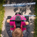 Quad Elettrico per Bambini 18-48 Mesi 6 V 2 km/h 67x38,5x43 cm con Marce Avanti Portata 25 kg in PP e Acciaio Fucsia      