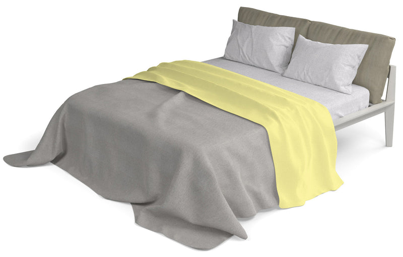 Set Lenzuola Sopra Sotto e Federe in Cotone Giallo Varie Misure