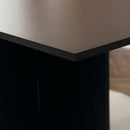 Tavolo Pieghevole Salvaspazio per 4-6 Persone con Ruote 75x140x74 cm in Legno Nero