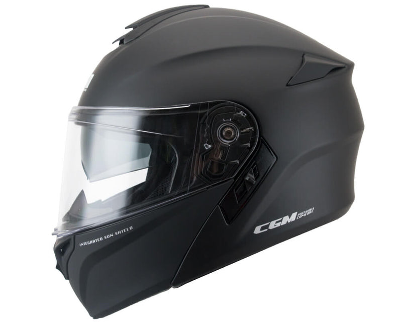 Casco Integrale per Scooter Visiera Lunga CGM Berlino 508A Nero Opaco Varie Misure