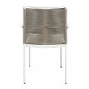 Poltrona Catalina 55x60x87 h cm in Alluminio Bianco