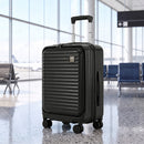 Valigia Rigida Piccola 48 L 56x36x24 cm Espandibile con 4 Ruote e Scomparto per Laptop in ABS Nero      