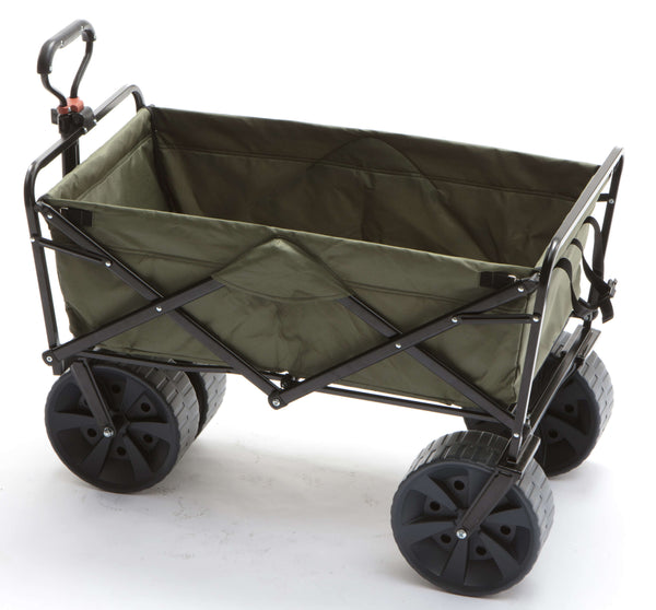 prezzo Klappbarer Gartenwagen 92x55,5x62 in Stahl mit ausziehbarem Griff Taddei Garden Plus Dunkelgrün