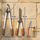 Set 4 Pezzi da Giardinaggio con Cesoie Troncarami Forbici da Potatura e Seghetto Pieghevole Arancione      
