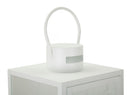 Lanterne White Set 3 Pz 22x22x66 cm - 18x18x49,5 cm - 14x14x39 cm in Ferro e Vetro Bianco      