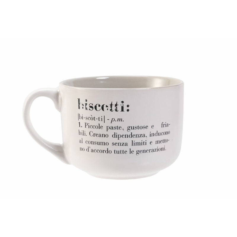 Tazza jumbo latte e Biscotti 11,5x8,5x6,8 cm in Gres VdE Tivoli 1996 