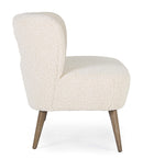 Divano 2 Posti 115x68x78 cm in Legno e Poliestere Effetto Lana Cortina