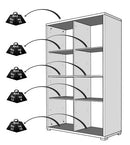Mobile con 4 Ante 108x161x41 cm Ossido Bianco