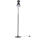 Lampada da Terra con Paralume E27 in Metallo  Nera