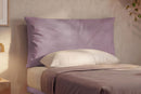 Letto 1 Piazza e Mezza con Rete Rivestita Microfibra Glicine Tessis Testata Soft Varie Misure