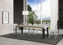 Tavolo Allungabile 90-246x90x77 cm Flame Premium Cashmere Telaio Antracite