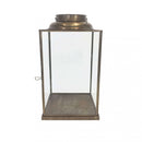 Lanterna Nancy Piccola 14,5x14,5x25 h cm in Acciaio Ottone antico