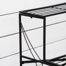 Portapiante 3 Ripiani 95x 63x 72 cm in Ferro Battuto Nero