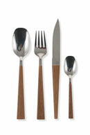 Servizio Set di Posate 24 Pezzi in Acciaio Villa d'Este Home Tivoli Wood