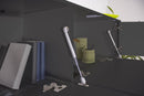 Credenza 7 Ante 200x41,4x86 cm Bloom Grigio Antracite Laccato Lucido