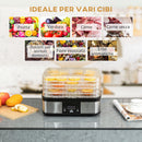 Essiccatore per Alimenti  32x25x29 cm 245W 5 Vassoi con Monito LCD