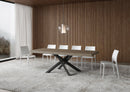Tavolo Allungabile 120-380x90x77 cm Volantis Premium Tortora Telaio Antracite 