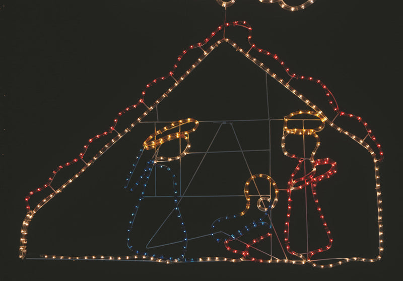 Insegna Luminosa Natività 360 Luci 120x83 cm Soriani