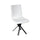 Sedia 40/44x42x86 cm Aury gambe Antracite in Similpelle Bianca
