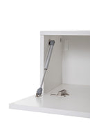 Parete Attrezzata Mobili Soggiorno 5 Pensili 1 Mobile TV in Melaminico Laccato 278x51x170cm TFT Cube Bianco Rovere