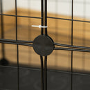 Gabbia Modulare per Conigli e Porcellini d'India Multilivello con 3 Porte e Fili d'Acciaio Nero      