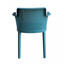Poltrona Cathy 60x58x76,5 cm  in Polipropilene Verde petrolio