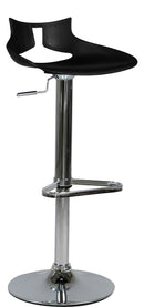 Sgabello con  Alzata a Gas e Seduta Girevole in Polipropilene Vandi Nero