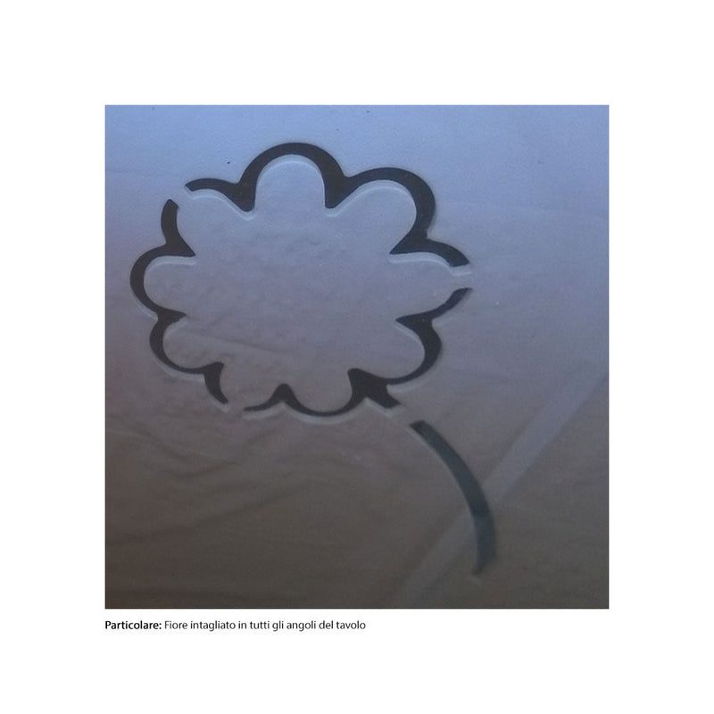 Tavolo da Giardino Pieghevole in Ferro Taddei Bistro bianco