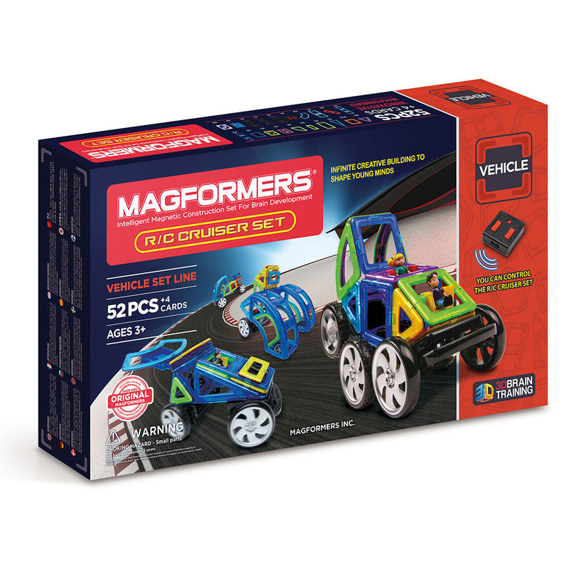 Costruzioni Magnetiche 3D Gioco Calamitato 52 Pezzi Magformers Auto Radiocomandata