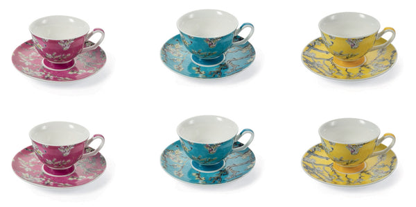 Set 6 Kaffeetassen Ø11,5x5 cm in Porzellan Villa d'Este Home Tivoli Japanisch prezzo