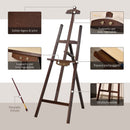 Cavalletto Treppiede da Pittura 51,5x71,5x134,5 cm in Legno di Pino Marrone