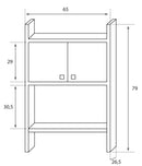 Scaffale Sopra Lavatrice da Appoggio Salvaspazio 65x79x26,5 cm in PVC Bianco
