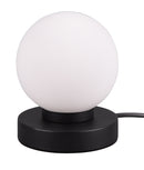 Lampada da Tavolo da Interno Attacco E14 in Metallo Nero Opaco