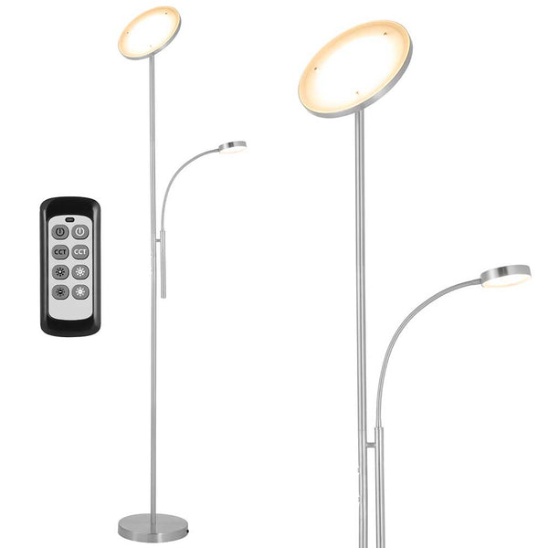 prezzo Lampada PIantana da Terra Touch LED 36W 2000Lm 2 Luci Dimmerabile + Telecomando