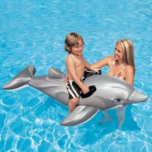 acquista Intex Aufblasbare Aufsitzmatratze in Delfinform für Kinder 175x66 cm