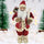 Statuina Babbo Natale Rosso Statuetta 40 cm Vestiti in Tessuto Addobbo Natalizio