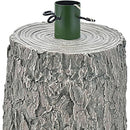 Base Supporto per Albero di Natale a Tronco 32x24x36 cm Universale con Ganci in Resina Chiaro      