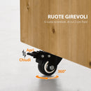 Portabottiglie 14 Bottiglie con Cassetto 50,8x50,8x111 cm in Legno e Metallo Marrone Scuro
