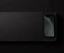 Supporto Monitor da Scrivania 56x20x5,7 cm con Entrata USB e Base di Ricarica Wireless Nero