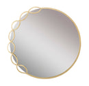 Specchio Eleonor 73,5x2x72 cm in Ferro e MDF Oro