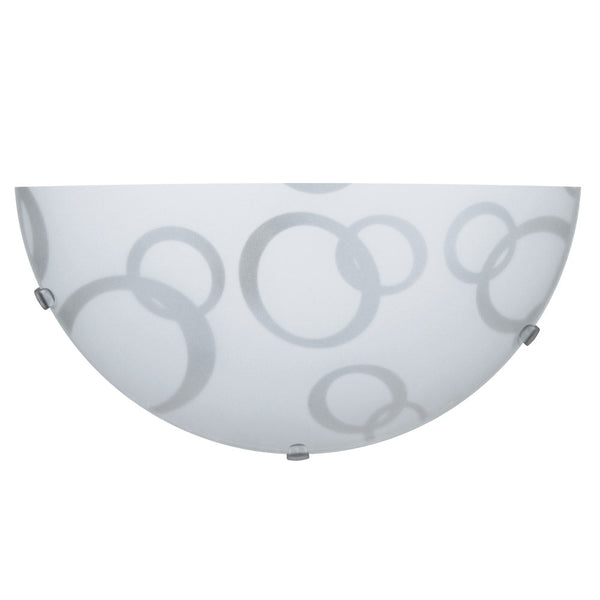 Applikation 1xE27 Transparente Haken Glasplatte Weiß Verzierte Kreise E-Energy Betta online