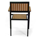Sedia da Giardino 55X58xh83 cm in Alluminio e Polywood  Antracite