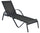 Garten-Sonnenliege 202 x 64 x 53 cm Rahmen aus Aluminium und schwarzem Textilene