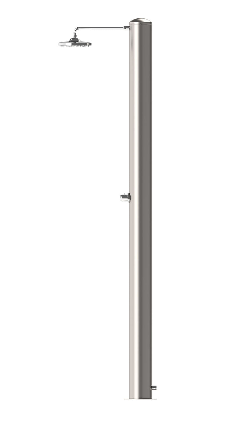 Doccia Solare da Giardino 28 L Soffione Eco Rain e Miscelatore Temporizzato Tevere TX Satinato 