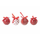 Set 14 Palle di Natale Ø7,5 cm in Polyfoam con Box Righe e Pois
