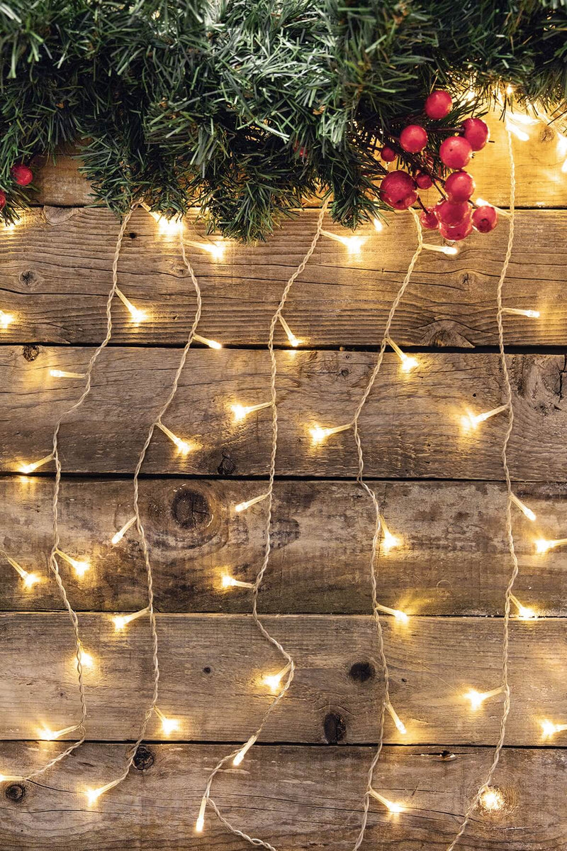 Tenda Luminosa Natalizia Bianco Caldo da Esterno-Interno Soriani 36V Varie Misure