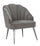 Grauer Schalensessel 65x69x84 cm aus Schwammholz, Polyester und grauem Stahl