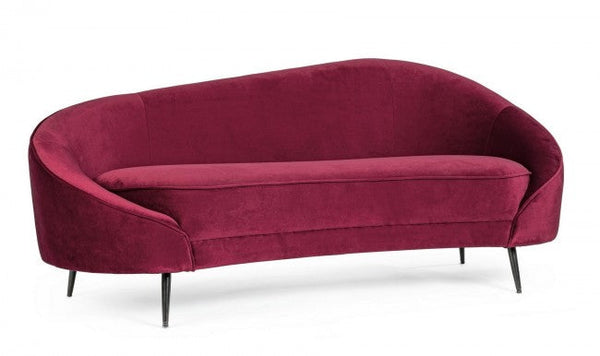 Seraphin Wine 2-Regal-Sofa aus Stoff mit Samteffekt sconto