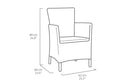Set Tavolino e 2 Poltrone da Giardino Effetto Rattan Keter Iowa Balcony Antracite